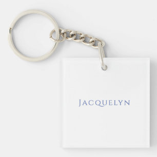 Minimalistisk Vit Blå Enkel Elegant Modern Namn