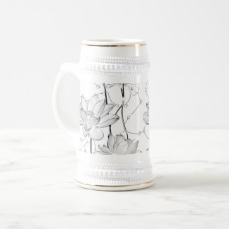 Minimalistisk vit blomkopp sejdel