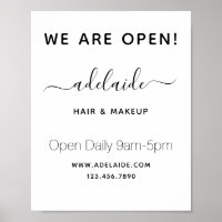 Minimalistisk vit Chic, hårstilist Salon Återöppni