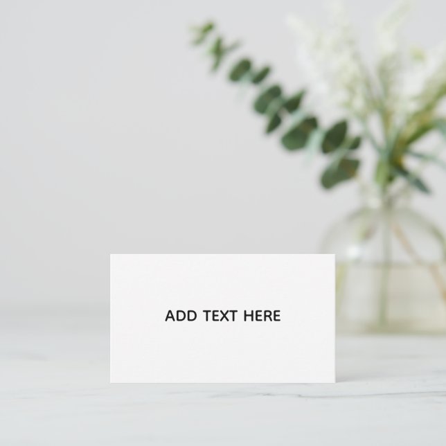 Minimalistisk vit elegans för alla tillfällen anteckningskort (Stående Fram)