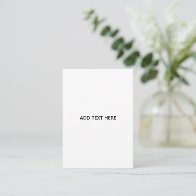 Minimalistisk vit elegans för alla tillfällen anteckningskort (Stående Fram)