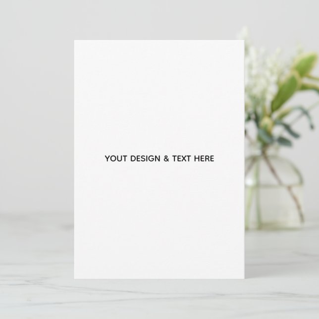 Minimalistisk vit elegans för alla tillfällen kort (Stående Fram)