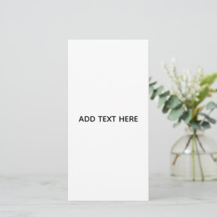 Minimalistisk vit elegans för alla tillfällen kort