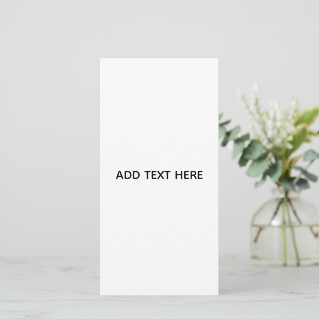 Minimalistisk vit elegans för alla tillfällen kort (Stående Fram)