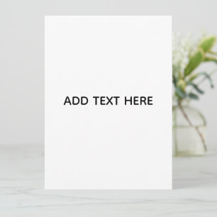 Minimalistisk vit elegans för alla tillfällen kort