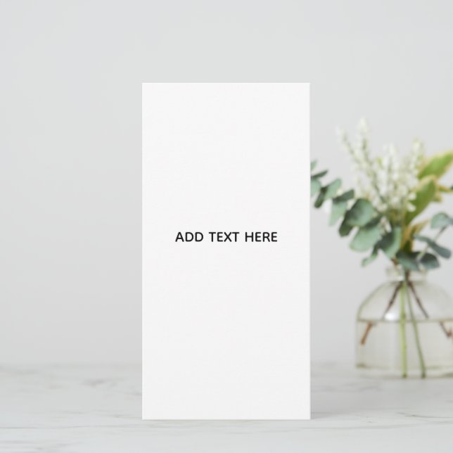 Minimalistisk vit elegans för alla tillfällen kort (Stående Fram)