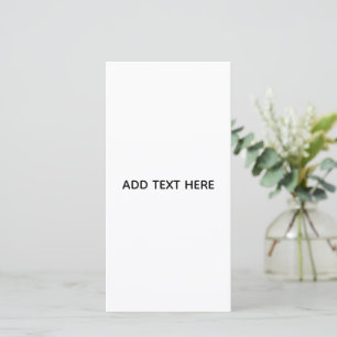 Minimalistisk vit elegans för alla tillfällen tack kort