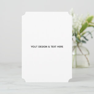 Minimalistisk vit elegans för alla tillfällen tack kort