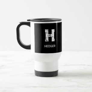 MINIMALISTISK VIT EN BOKSTAV MONOGRAM NAMN SVART RESEMUGG