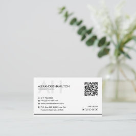 Minimalistisk, vit, enkel, Professionell, Boho, Visitkort