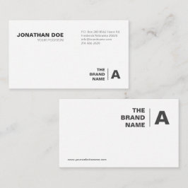 Minimalistisk, vit, enkel, Professionell, Boho, Visitkort