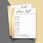 Minimalistisk vit Faux Guld Line Beauty Menu Flyer<br><div class="desc">Utformning av broschyren för elegant för skönhetsrelaterade professioneller. Enkel elegant med faux guld/svart linje och vit bakgrund. Utformning av ren elegant. Kontakta oss om du behöver hjälp med att anpassa produkten.</div>