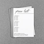 Minimalistisk vit Faux Silver Line Beauty Menu Flygblad<br><div class="desc">Utformning av broschyren för elegant för skönhetsrelaterade professioneller. Enkel elegant med faux silver/svart linje och vit bakgrund. Utformning av ren elegant. Kontakta oss om du behöver hjälp med att anpassa produkten.</div>