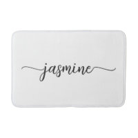 Minimalistisk vit flickaktig monogramnamnsskrift