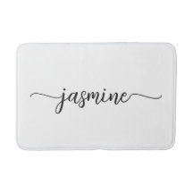 Minimalistisk vit flickaktig monogramnamnsskrift