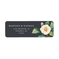 Minimalistisk vit japansk Camellia Bröllop-etikett