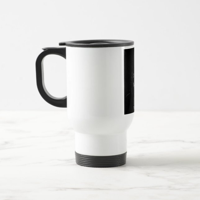 Minimalistisk vit keramisk kaffemugg (Vänster)