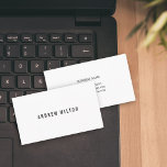 Minimalistisk vit konsult för professionell visitkort<br><div class="desc">Enkel kontokortsmall för anpassade. Elegants- och coolans utformning. Perfekt för eventuella professioneller.</div>