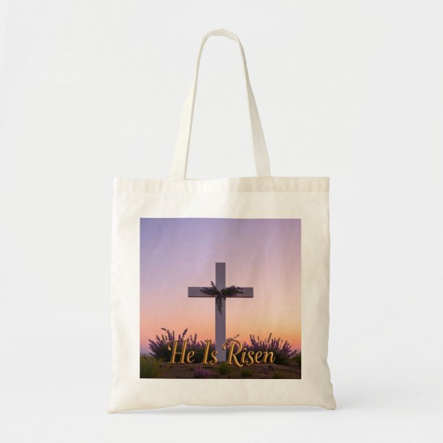 Minimalistisk vit kor med lavender tygkasse (Framsidan)