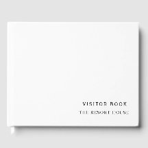 Minimalistisk vit | Logggästskylt Bok