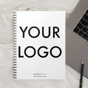 Minimalistisk vit Logotyp för företag Anteckningsbok