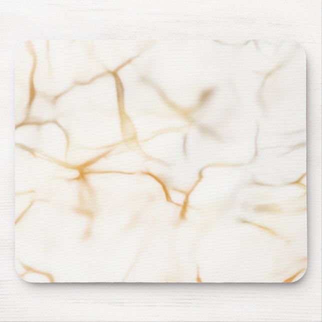 Minimalistisk vit marmor musmatta (Framsidan)