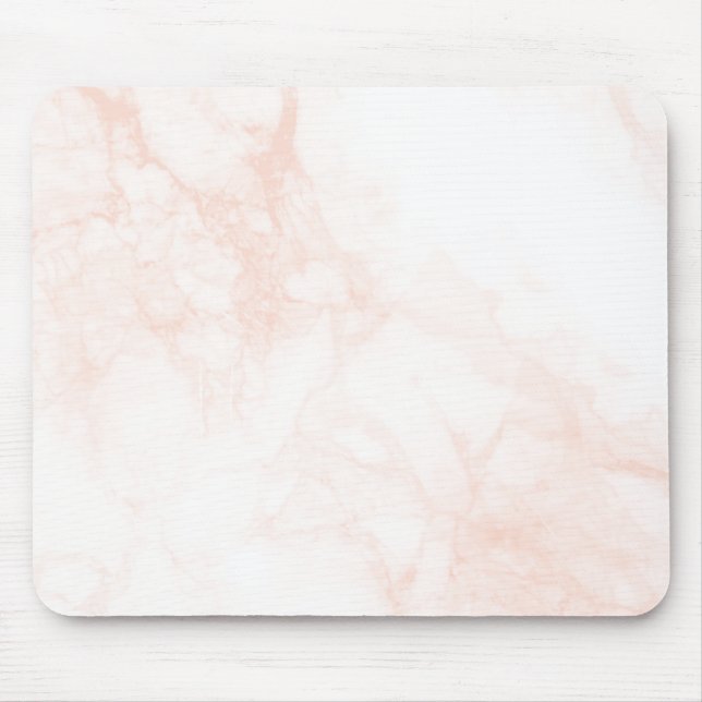 Minimalistisk vit marmor musmatta (Framsidan)