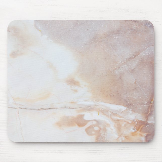 Minimalistisk vit marmor musmatta (Framsidan)