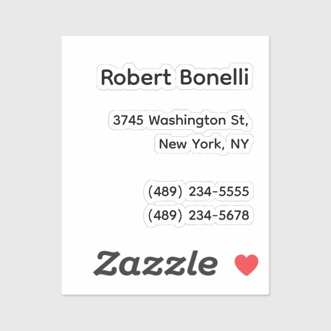 Minimalistisk vit, modern klistermärken (Ark)