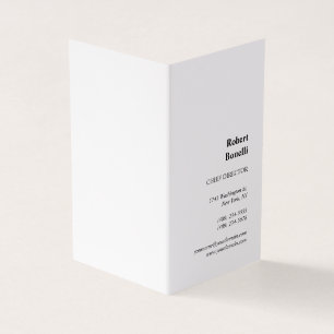 Minimalistisk vit, modern premiumpärl visitkort