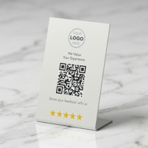 Minimalistisk Vit Modern QR-feedbackdesign