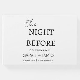 Minimalistisk vit natten före Bröllop Gästböcker