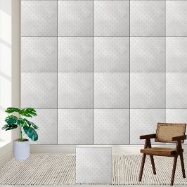 Minimalistisk vit- och Beige-polkadot Kakelplatta
