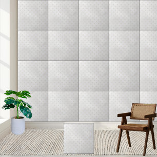 Minimalistisk vit- och Beige-polkadot Kakelplatta