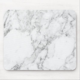 Minimalistisk vit och Grått Marble Mouse Pad Musmatta