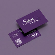 Minimalistisk vit och Lila | Modern QR-kod