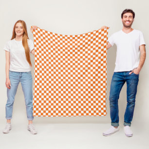 Minimalistisk vit Orange har kontrollerats Fleecefilt