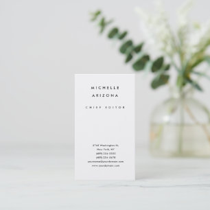 Minimalistisk vit Professionell Modern Visitkort
