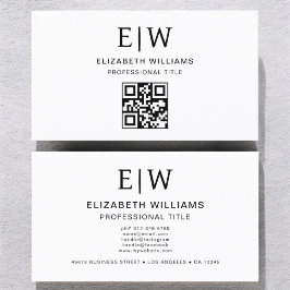 Minimalistisk vit QR-kod Visitkort