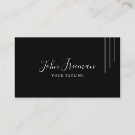 Minimalistisk vit skript, anteckningsbok, Agent Visitkort