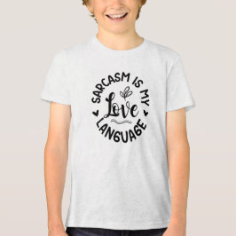 Minimalistisk vit & svart sarkastisk typografi t shirt