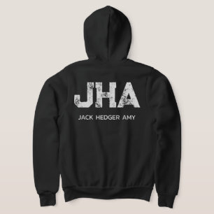 MINIMALISTISK VIT TRE BOKSTÄVER MONOGRAM NAMN SVAR T SHIRT