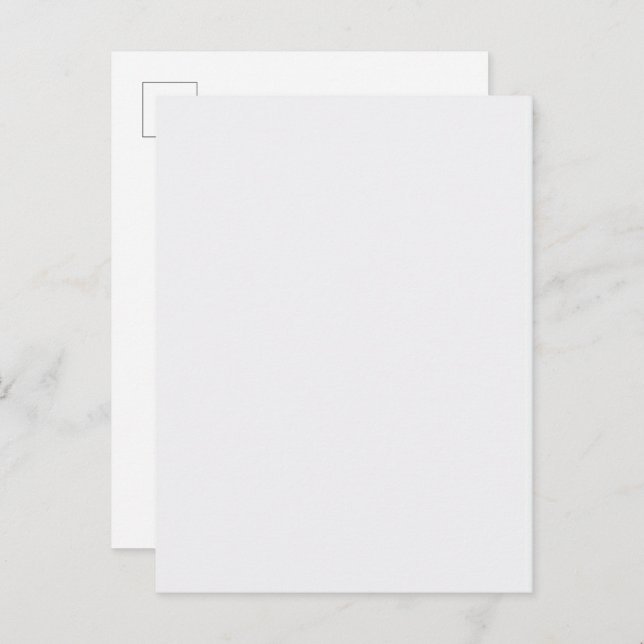 Minimalistisk vit välkomstskylpsmall inbjudan vykort (Fram/baksida)