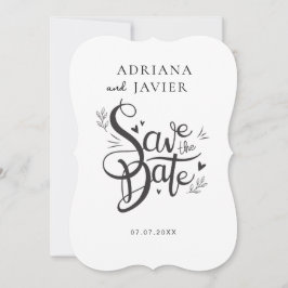 Minimalistisk Vita Elegant bröllop Inbjudan