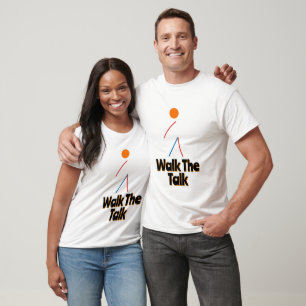 Minimalistisk Walking Figur Art T Shirt