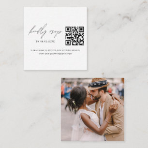 Minimalistisk webbplats för QR-kodfoto OSA Bröllop Tilläggskort