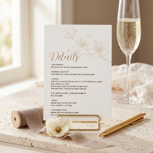 Minimalistisk Whimsical Script Bröllopsinkludering Tilläggskort