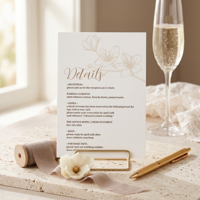 Minimalistisk Whimsical Script Bröllopsinkludering Tilläggskort (Minimalist Enclosure Card with Whimsical Script)