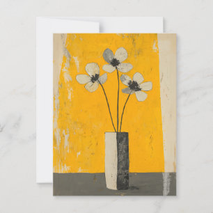 Minimalistisk Whimsy Blommor Nr.050 Vykort