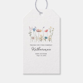 Minimalistisk Wildblomma-Tack Presentetikett